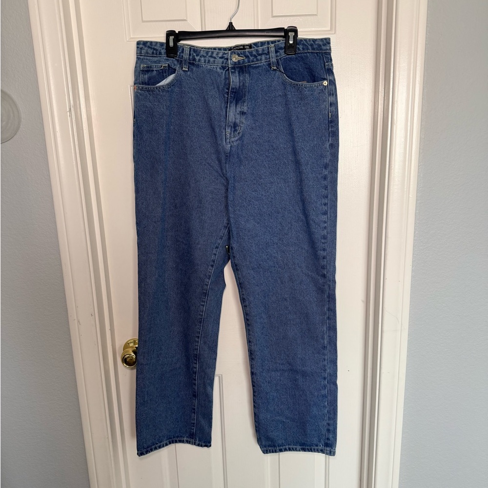 PrettyLittleThing Dark Blue Denim Jeans